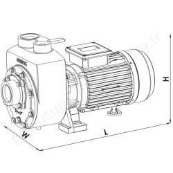 Sumak Dsmt750/3 7.5 Hp 380V  Kendinden Klap.pompa  resim4