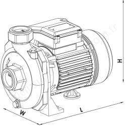 Sumak Smt150A 1.5 Hp 380V A.çarklı Santrifüj Pompa resim4