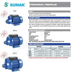 Sumak Smt5 0.5 Hp 380V Preferikal Pompa  resim2