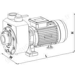 Sumak Dsmt550/3 5.5 Hp 380V  Kendinden Klap.pompa  resim4