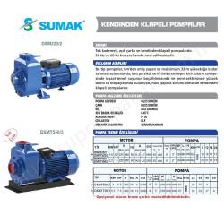 Sumak Dsm220/2 2.2 Hp 220 Kendinden Klapeli Pompa  resim2