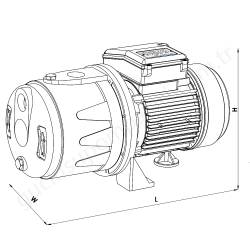 Sumak Smjkt100/3 1 Hp 380V Döküm Gövde Jet Pompa  resim3