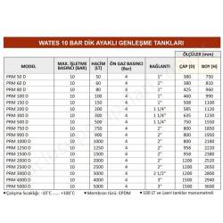 Wates 4000 Lt 10 Bar Ayaklı Dikey Genleşme Tankı resim2