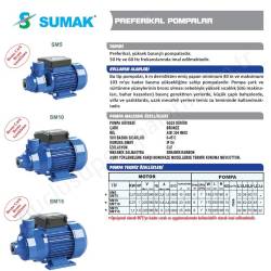 Sumak Smt15 1.5 Hp 380V Preferikal Pompa  resim2