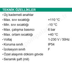 Taifu Grs 25/8/180 Sıcak Su Sirkulasyon Pompası resim3