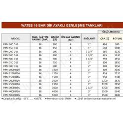 Wates 500 Lt 16 Bar Ayaklı Dikey Genleşme Tankı resim2