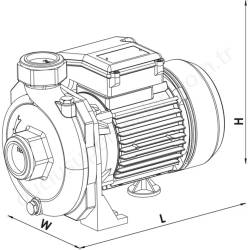 Sumak Sm150A 1.5 Hp 220V A.çarklı Santrifüj Pompa resim4