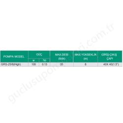 Taifu Grs 25/8/180 Sıcak Su Sirkulasyon Pompası resim4