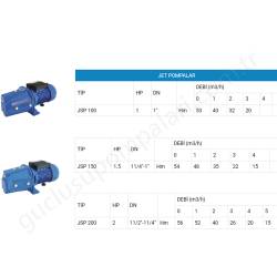 Nortek Jsp150 1.5 Hp 220V K.emişli Jet Pompa resim2