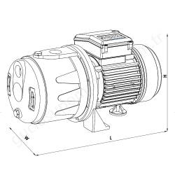 Sumak Smjk100/3 1 Hp 220V Döküm Gövde Jet Pompa  resim3