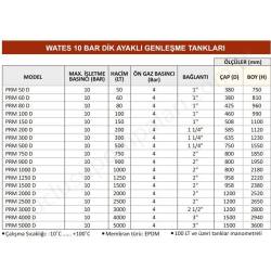 Wates 750 Lt 10 Bar Ayaklı Dikey Genleşme Tankı resim2