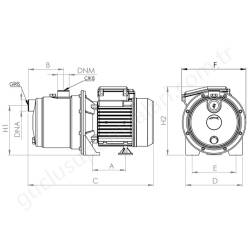 Sumak Smınox150Jt 1.5 Hp 380V Paslanmaz Jet Pompa  resim3