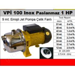 Vortex Vpi 100 Inox 1 Hp 220V Paslanmaz Jet Pompa resim2