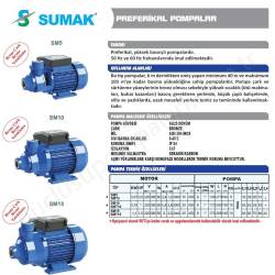 Sumak Sm10 1 Hp 220V Preferikal Pompa  resim2