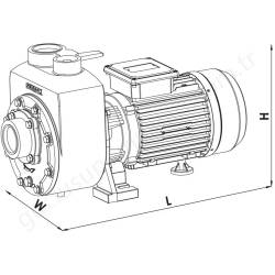 Sumak Dsmt220/2 2.2 Hp 380V Kendinden Klap. Pompa  resim4