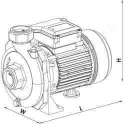 Sumak Sm100A 1 Hp 220V Açık Çarklı Santrifüj Pompa resim4