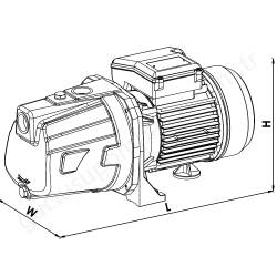 Sumak Smjt150 1.5 Hp 380V K.emişli Jet Pompa  resim4