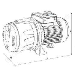 Sumak Smjkt150/4 1.5 Hp 380V D.gövde Jet Pompa  resim3